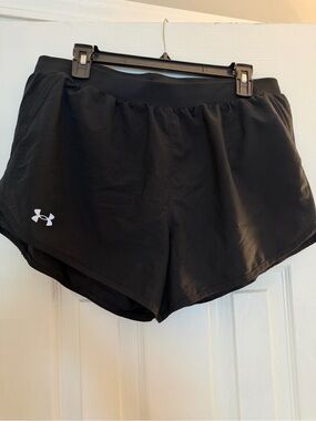 Under Armour Women’s Black Athletic Running Shorts with Logo